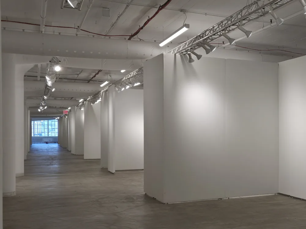 Gallery floor, after painting